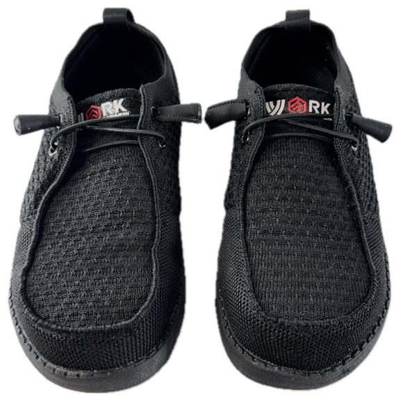 Larnmern Slip-On Work Shoes Unisex Size 5 Black Steel Toe Loafers Casual Safety - Picture 7 of 12